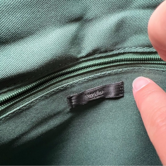 Mossimo Quilted Crossbody Shoulder Bag Purse Metal Chain Emerald Dark green - Picture 4 of 10